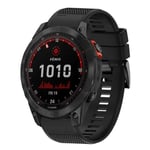 Garmin Fenix ​​7X Klockarmband i silikon, 26mm - Svart