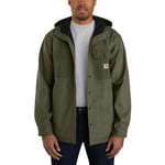 Carhartt Mens Wind & Rain Relaxed Fit Bonded Shirt Jacket - Green - Size Small