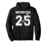 Just Married 2025 Honeymoon Cruise Newlyweds Wife Husband Pullover Hoodie