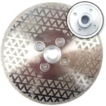 Disque diamant à couper et poncer pro DARK KNIGHT D. 125 x M14 x Ht. 3 mm - marbre, PVC, tuile - Diamwood Platinum