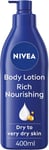 NIVEA Rich Nourishing Body Lotion 400ml Rich 72H Hydration for Dry Skin Made