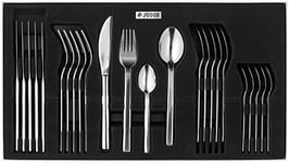 Judge Beaumaris CH50 24-Piece Stainless Steel Cutlery Set in Gift Box for 6 People, Dishwasher Safe - 25 Year Guarantee