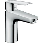 Mitigeur monocommande pour lavabo 100 avec pilon en laiton chromé Hansgrohe Logis