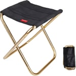 Tabouret Pliant De Camping Noir 24.5 * 22.5 * 27cm Mini Tabouret Chaise De Camping Siege Assise Pliant Portable Pour Pêche Randonnée Bbq Voyage