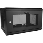 StarTech.com Armoire Réseau Murale à 2 Montants 6U avec Étagère 1U, Rack Serveur Mural 19" pour Équipement/Données IT