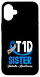 Coque pour iPhone 16 Plus Sensibilisation au diabète de type 1 T1D Sister