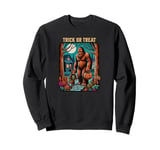 Funny Sasquatch Halloween Bigfoot & Son Trick or Treat Sweatshirt