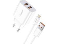 Fast Charger Foneng 2X Usb Eu45 12W + Usb Lightning Cable