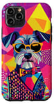 Coque pour iPhone 11 Pro Figurine schnauzer miniature tendance et colorée Pop Art