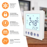 Thermostat Numérique Ambiant Flush Chauffage par le Sol Programmable Blanc