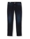 Replay men's Anbass slim-fit Hyperflex jeans made of recycled material with stretch, blue (Dark Blue 007), 36W / 30L