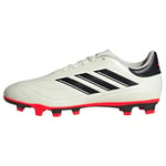 adidas Unisex Copa Pure II Club Flexible Ground Boots Sneaker, Ivory/Core Black/Solar Red, 4 UK