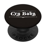 Design gothique original CRY BABY PopSockets PopGrip Adhésif