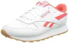 Reebok Unisex Kids Classic Leather Gymnastics Shoe, Ftwr White Cherry Reebok Lee 7, 5.5 UK