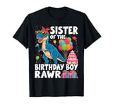 Sister of the Birthday Boy Funny Dinosaur Party Cute Dino T-Shirt