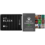 WD_BLACK P10 5TB Game Drive for Xbox + Xbox Game Pass Ultimate | 3 Month Membership | Xbox/Win 10 PC - Download Code