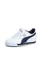 PUMA Men's Roma Sneaker, White/New Navy, 3.5 UK