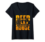 Womens Deep House Music V-Neck T-Shirt