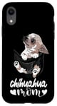 Coque pour iPhone XR Chihuahua Maman Blanche Chiwawa Mère Chihuahua Maman