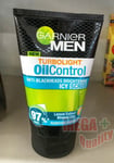 Garnier Men Turbo Light Oil Control Icy Scrub Facial Foam 100ml Face Wash