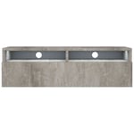 Selsey - rednaw - Meuble tv - 100 cm - béton - avec led - scandinave - moderne