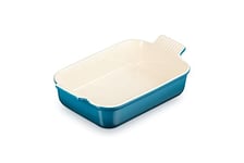 Le Creuset Heritage Rectangular Dish, Stoneware, 26 cm, 2.4 litres, Deep Teal, 71102266420001