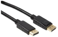 Displayport kabel 1m Displayport male till Displayport male. v 1.3. PVC. svart