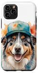 Coque pour iPhone 11 Pro Berger Australien Casquette Snapback Chien Animaux Imprimé