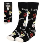 DISNEY VILLIANS THE EVIL QUEEN ICONIC SYMBOLS ADULT PAIR OF NOVELTY CREW SOCKS