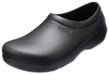 Crocs Unisex On the Clock Work Crocs Slipon Sandals, Black, 12 UK