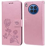 Coque pour Huawei Nova 8I/Honor 50 Lite Housse,Fonction de Support,Fente pour Carte,Silicone TPU,Flip Étui Case pour Huawei Nova 8I(6.67")