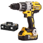 Perceuse-visseuse à percussion 18V + 2 batteries 5Ah + coffret TSTAK - DEWALT - DCD996P2-QW