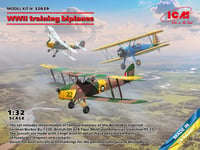 WWII Training Biplanes (Bucker Bu 131D, DH.82A Tiger Moth, Stearman PT-17 ) 1:3