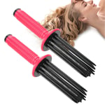 2pcs Hair Curler Comb AntiSlip Curling Wand Hairstyling Tools For Round Hair GDS