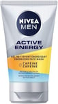 NIVEA MEN Active Energy Gel nettoyant énergisant (1 x 100 ml), soin visage homme à l'action revitalisante, gel purifiant visage anti sébum et impuretés