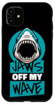 Coque pour iPhone 11 Jaws Off My Wave Requin baleine Blanc