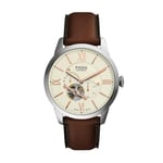 Fossil Men's Analog Automatic Watch with Leather Strap ME3266