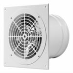 Metal Plated Extractor Fan 200mm / 340m3/h Industrial Low Pressure Ventilator