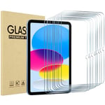 Procase 10 Verre Trempé pour iPad 10ème Génération 10.9 Pouces 2022, Modèle A2696, A2757, A2777, Film Protection Screen Protecteur, Anti Rayures Sans Bulles 0.33mm Épaisseur Dureté 9H