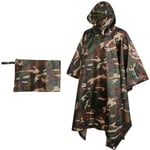 Rain Poncho Bicycle Waterproof Raincoat Cover Cape Hooded Hiking Fishing