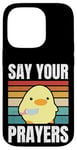 iPhone 14 Pro Say Your Prayers - Funny Duck With Knife Meme Case