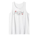 Meow Catmas - Cute Christmas Kitten Cat in Santa Hat Tank Top