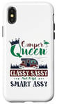 Coque pour iPhone X/XS Camping-car Queen Classy Sassy Smart Assy Fun Camping