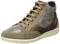 Geox Femme D Myria A Sneakers, Dk Beige, 35 EU