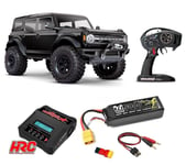 Traxxas 92076-4 TRX-4 2021 Ford Bronco 1/10 Robot Tqi + 3S Jeu Noir