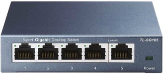 Ethernet-kytkin (TL-SG105) Gigabit 5 RJ45 metalliporttia 10/100/100