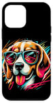 Coque pour iPhone 12 mini Chien beagle cool dans le style artistique graffiti chien maman papa