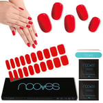 NOOVES NAILS Feuilles à Ongles en Gel Précuré Premium - Crimson Red | Bandes À Ongles Gel Semi-Permanent| Autocollants Ongles Semi-Permanents en Gel| Gel Nail stickers| Ongles Gel…