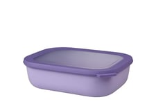 Mepal - Bol multi-usage rectangulaire Cirqula - Nordic lilac – capacité 2000 ml - couvercle amovible - incassable - étanche – stockage au congélateur, stockage à froid – passe au lave-vaisselle