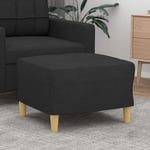 Repose-Pieds pour Salon ou Chambre - Tabouret Pouf Noir 60x50x41 cm Tissu BV802968